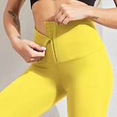 olcso Sima leggings-Női Nadrág Leggingek Utcai sikk Alkalmi Teljes hossz Természetes Sima Rugalmas derék Csat Kényelmes Utca Szabadság Hétköznapi viselet lilásvörös Szürke Fekete Sárga Tél Normál