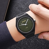 abordables Montres à quartz-Montre quartz SKMEI pour femmes hommes et enfants grand cadran montre-bracelet décontractée lumineuse étanche en silicone