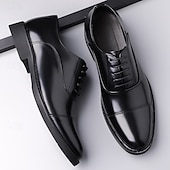 economico Formale-scarpe eleganti oxford marroni da uomo – design classico con punta a punta per lavoro, ufficio ed eventi formali