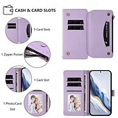 Недорогие Чехлы для Samsung-Чехол для телефона Samsung Galaxy S24 S23 S22 S21 Ultra Plus A55 A35 A25 A15 5G A54 A34 A14 A73 A53 A33 A23 A13 A72 A52 A42 A32 A22 A12 A02, чехол-кошелек с подставкой-держателем, на молнии, защитный