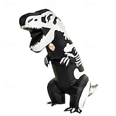 olcso Halloween-vicces felfújható t-rex jelmez gyerek, dinoszaurusz felfújható jelmez, overál levegő felrobbantó halloween cosplay jelmez