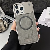 levne Pouzdra pro iPhone-telefon Carcasă Pro iPhone 17 Pro Max 17 Air 16 15 14 Pro Max Plus 13 Pro Max Zadní kryt Magnetické Nárazuvzdorné Textura dřeva PC