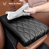 economico Organizzazione spazi-Bracciolo in memory foam per auto, cuscino per console centrale con tasca portaoggetti, porta telefono, scatola per fazzoletti, supporto per gomiti per il comfort di guida