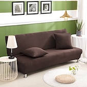 baratos Capa do sofá futon.-Capa de sofá-cama sem braços em tecido jacquard à prova d&#039;água, decoração de ano novo, capa protetora elástica para banco