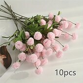 olcso Műnövények és virágok-10 db mű pitypang és krizantém selyemvirággömb, valósághű művirágdekoráció otthonra, beltéri, esküvői és rendezvénydekorációhoz