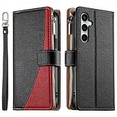 baratos Capa Samsung-telefone Capinha Para Samsung Galaxy S25 S25 Mais S25 Ultra S24 Ultra S24 Plus S24 S24 Ultra Plus A55 A35 A25 A15 5G Capa para Cartão Wallet Suporte para Alianças Proteção de corpo inteiro com cordão