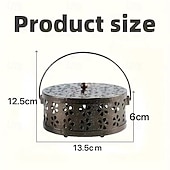 Недорогие Хранение вещей и организация пространства-Металлический держатель для спирали от комаров в винтажном стиле с ручкой – портативная железная курильница для декора дома и на улице