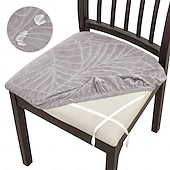 baratos Capa para Cadeira de Jantar-Capa protetora para assento de cadeira jacquard à prova d&#039;água de 1/4/6 peças, protetora de assento elástica e removível, capa antiderrapante e lavável para cadeiras de jantar, cozinha, escritório e