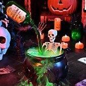 abordables Nouveautés-Décoration d&#039;Halloween, bol de sorcier noir, bouteille flottante magique et diffuseur, bar à domicile, fête magique, squelette d&#039;horreur, accessoires de bricolage pour Halloween