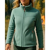 billige Fleece og 3 i 1 jakker-Dame Utejakke Turjakke Fleece-jakke Fleece Vinter utendørs Hold Varm Topper Hvit Rosa Lys Grønn Blå Lilla