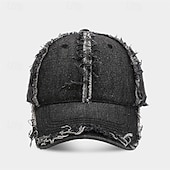 economico Cappellino da baseball da uomo-Per uomo Cappellino da Baseball Cappello da Sole Cappello da Camionista Nero Rosa Jeans Moda Casual Streetwear Quotidiano Tinta unica Regolabile Protezione solare Traspirante