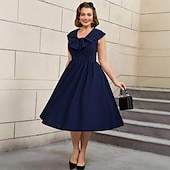 levne Šaty-Retro 50. léta Rockabilly Polední Šaty na šaty Flare šaty Větší velikosti Dámské Dovolená Párty a večer Retro tematická párty Dospělé Šaty Jaro léto