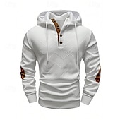 abordables sudaderas basicas hombre-Hombre Sudadera Sudadera con capucha y cremallera de un cuarto Blanco Azul Marino Marrón Caqui Gris Con Capucha Plano Con Texturas Deporte Casual Diario Ropa de calle Fresco Design Primavera &amp; Otoño