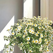 cheap Artificial Plants &amp; Flowers-26-Pack Artificial Chamomile Flowers, Realistic White Faux Wedding Bouquets, INS Style Floral Decor for Home, Office, Outdoor Garden, Wedding Arrangements, Wall and Fence Hanging, Arch Decorations, and Photography Props