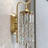 levne Vnitřní nástěnná světla-vnitřní nástěnná svítidla zlatá 1 světlo nástěnná svítidla, moderní nástěnná svítidla, farmářská nástěnná svítidla s čirým skleněným stínidlem, nástěnná svítidla do obývacího pokoje, ložnice, na