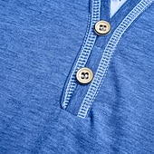 economico Maglietta casual Henley-Per uomo Maglietta Maglia Henley Maniche Corte Semplice Moda Designer Essenziale Henley Vacanza Streetwear Uscire Estate Nero Blu Verde Maglietta Henley