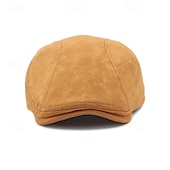 Недорогие Мужские головные уборы-Муж. Эскотская шляпа Шляпа газетчика Черный Винный Искусственная замша Мода На каждый день Для улицы Повседневные Полотняное плетение Регулируется Защита от солнечных лучей Дышащий