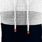 preiswerte Basic-Hoodies für Herren-Herren Kapuzensweatshirt Pullover Kapuzensweatshirt Weiß Gelb Armeegrün Rote Marineblau Mit Kapuze Farbblock Einfach Patchwork Farbblock Strukturiert Sport &amp; Outdoor Lässig Täglich Streetwear Cool