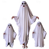 olcso Szellemek és Aratók-Fehér Lepedő Szellem Halloween Pelerin / köpeny Jelmez Borzalom Ijesztő jelmez Gyermek Felnőttek Uniszex Mindszentek napja Farsang Teljesítmény Parti Egyszerű Halloween jelmezek Kiöltözik