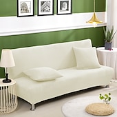 baratos Capa do sofá futon.-Capa de sofá-cama sem braços em tecido jacquard à prova d&#039;água, decoração de ano novo, capa protetora elástica para banco