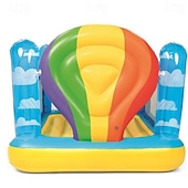 cheap Outdoor Activity-Inflatable Castle Color Bouncy Castles Hot air Balloon Trampoline with Ocean Ball and Electric Pump for Indoor and Outdoor Garden Children s Playground Uptodate