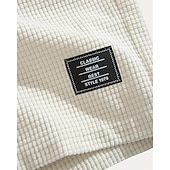 tanie Szorty casualowe-Męskie Szorty waflowe Szorty Letnie szorty Szorty na co dzień Kieszeń Elastyczny pas Ściągana na sznurek Równina Komfort Oddychający Do kolan Na zewnątrz Urlop Sportowy Codzienny Czarny Biały Średnio