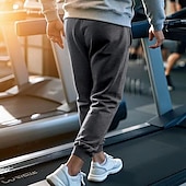 billiga Joggingbyxor-Herr Atletiska byxor Joggingbyxor Joggare Långbyxor Ficka Elastisk midja Snörning Amerikanska flaggan Komfort Utomhussport Dagligen Mode Ledigt Svart Gul Microelastisk