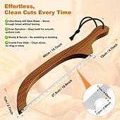 economico Utensili e gadget da cucina-Coltello per pane fatto in casa, con lama in noce e seghettata in acciaio inox ultra affilata, coltello per pane a lievitazione naturale per bagel, baguette e pagnotte rustiche - colore noce