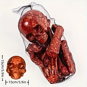 お買い得  ハロウィン-乾燥したスケルトンの骨14個セット、ハロウィーンの国境を越えたスケルトンの飾り、バーの脱出ゲーム、ホラーの装飾小道具、散らばった骨