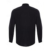 preiswerte Herrenhemd zum Knöpfen-Herren Hemd Sommerhemd Freizeithemd Strandhemd Knopfhemd Schwarz Weiß Hellgrau Leicht Blau Langarm Einfach Stehkragen Urlaub Hawaiianisch Bekleidung Polyester Mode Lässig Bequem