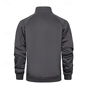 economico Giubbotti e cappotti da uomo-Per uomo Giacca in Pile Giacca Casual Vacanza Quotidiano Traspirabilità Tasca Primavera Autunno Semplice Moda Classico Collo alla coreana Regolare Nero Cachi Verde militare Grigio Giacca