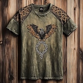Men's Tee Short Sleeve Shirt Tee Top Short Sleeve Crew Neck Summer Fall Graphic Fashion Designer Retro Vintage Print Vacation Street Going out Black Army Green Top Tee for Men4