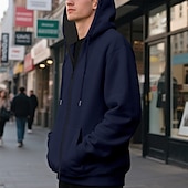 abordables sudaderas basicas hombre-Hombre Sudadera Sudadera con capucha y cremallera completa Sudadera con capucha de lana Albaricoque Negro Verde Ejército Azul Marino Gris Claro Con Capucha Plano Bolsillo Deporte Diario Festivos