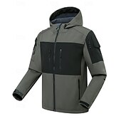economico Fleece &amp; Giacche 3 in 1-Per uomo Giacca a Vento Giacca softshell Inverno All&#039;aperto Patchwork Calore Termico Impermeabile Antivento Top Nero Verde Cachi Grigio