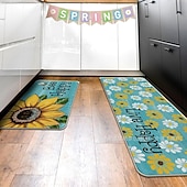 cheap Rugs &amp; Mats &amp; Carpets-Sunflower Series Long Kitchen Mat - Non-Slip, Stain-Resistant, Absorbent Rug for Entryway &amp; Home Use