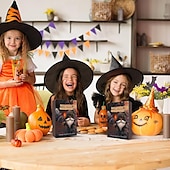 halpa Halloweenin ripustettavat ja pöytätason koristeet-Halloween-tonttu-adventtikalenteri 2025, 24 osaa, tonttukoristeita, lähtölaskenta, Halloween-adventtikalenteri lapselle, kääpiökoriste