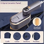 cheap Household Appliances-Handheld Hanging Ironing Machine Folding Three-speed Digital Display Steam Ironing Machine for Household Small Portable Travel Iron