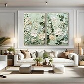 preiswerte Ölgemälde-Mintura handgefertigte 3D-Textur-Blumenölgemälde auf Leinwand, Wandkunst, Dekoration, modernes abstraktes Bild für die Inneneinrichtung, gerolltes, rahmenloses, ungedehntes Gemälde