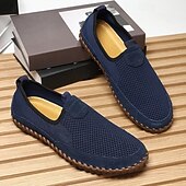 preiswerte Slipper Schuhe-Atmungsaktive Herren-Slip-On-Wanderschuhe aus Strick – leichte Mesh-Sneaker für Sommerreisen, Outdoor-Aktivitäten und Komfort im Alltag