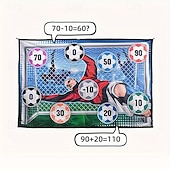 abordables Activité de Plein Air-ensemble de jeu de ballon de football pour les jeunes &amp;adultes - tapis d&#039;entraînement de football intérieur/extérieur en polyester durable jaune - comprend 6 ballons avec numéros, idéal pour s&#039;amuser