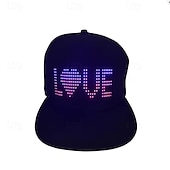 abordables appareils électroménagers-Casquette intelligente Bluetooth multilingue à LED, chapeau Bluetooth personnalisé, application mobile, contrôle, édition, affichage LED, chapeau, lampe LED, mot