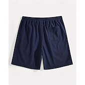 tanie Szorty casualowe-Męskie Szorty waflowe Szorty Letnie szorty Szorty na co dzień Kieszeń Elastyczny pas Ściągana na sznurek Równina Komfort Oddychający Do kolan Na zewnątrz Urlop Sportowy Codzienny Czarny Biały Średnio