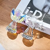 halpa Veistokset-1 kpl kristalli enkelinmuotoinen koristeellinen käsityö ikkunalaudalle prisma valoa vangitseva koristeellinen auringonsieppari koriste-esineet sopivat festivaali- ja juhlakoristeluun kodinsisustukseen