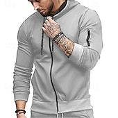 abordables Sudadera con capucha de vellón-Hombre Sudadera Sudadera con capucha y cremallera completa Sudadera con capucha de lana Sudadera táctica con capucha Sudadera con capucha forrada de polar Negro Verde Ejército Azul Marino Gris Con