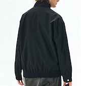 billiga Avslappnade jackor-Herr Lättviktsjacka Vardaglig jacka Semester Dagligen Vindtät jacka Ficka Vår Höst Slät Mode Klassisk Hög krage Normal Aprikos Svart Purpur Grön Kaki Jacka