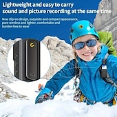 abordables Caméras, appareils photo et vidéo-Caméra d&#039;action à objectif pivotant Ultra HD 4K - enregistrement en boucle &amp;Caméra corporelle portative étanche et antichoc à vision nocturne pour le ski, le cyclisme et les aventures en plein air