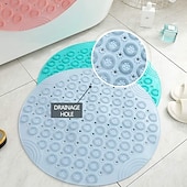 cheap Anti-slip Bath Tub Mat-Shower Mat, Round Shower Stall Mat, PVC Bathtub Mat, Non Slip Bath Mat with Suction Cups and Drain Holes, Machine Washable for Bathroom Bathtub Swimming Pool
