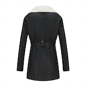 abordables vestes en sherpa-Femmes Veste en Polaire Confortable Fermeture intégrale Mode street style Uni Extérieur Décontracté Quotidien Régulier Col Rabattu Coupe régulière manche longue Vêtements d&#039;extérieur Noir Bleu Chameau
