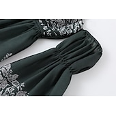 ieftine Rochii Boho-Pentru femei Rochie Mini Rochie de Vară Rochie de vară Rochie Boho Rochie occidentală Modă Clasic Zilnic Plajă Sfârșit de săptămână Fit regulat Floare Manșon Lung De Pe Umăr Trifoi Vară