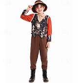 billiga Pionjär / 1800-talet-Saga Bypojke Pionjär Cosplay-kostym Kläder Sagobokskaraktärer Cosplay Film-cosplay for Pojkar Barn Halloween Karnival Världsbokdagen Prestanda Pedagogisk klädsel Klädsel för skolevenemang